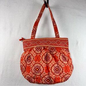 Vera Bradley Quilted Paprika (retired) Shoulder Bag Double Handle Zip Top